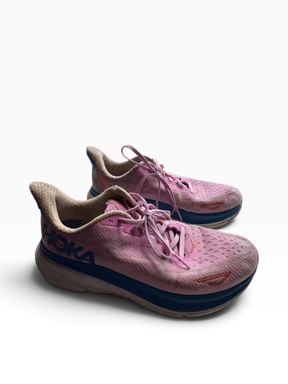 Hoka Pink and Blue Women's Athletic Running Shoes